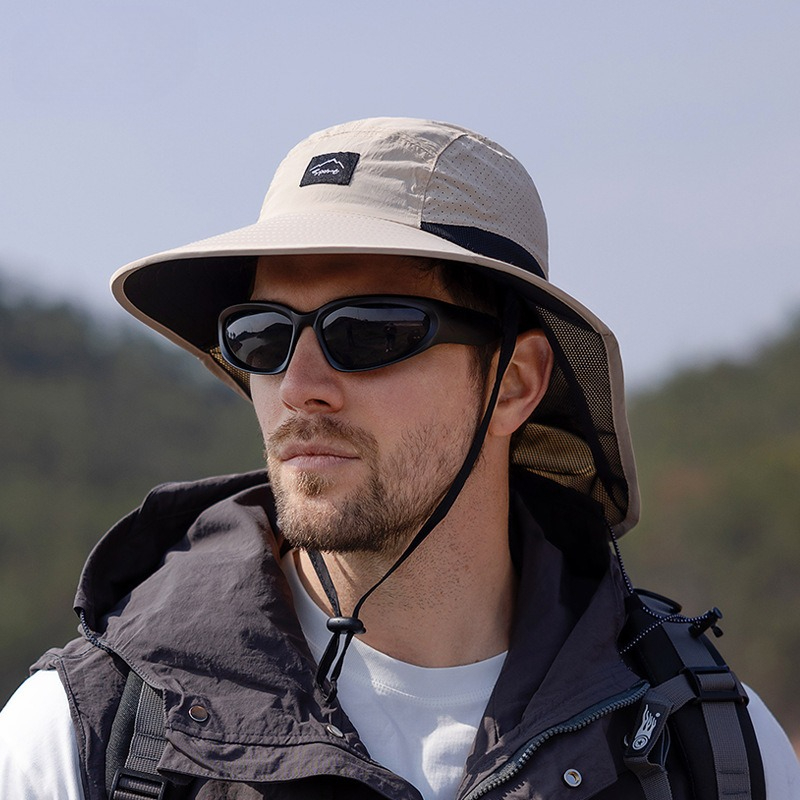 Bucket Hat Cotton - Summer unisex Wide Brim Caps Neck