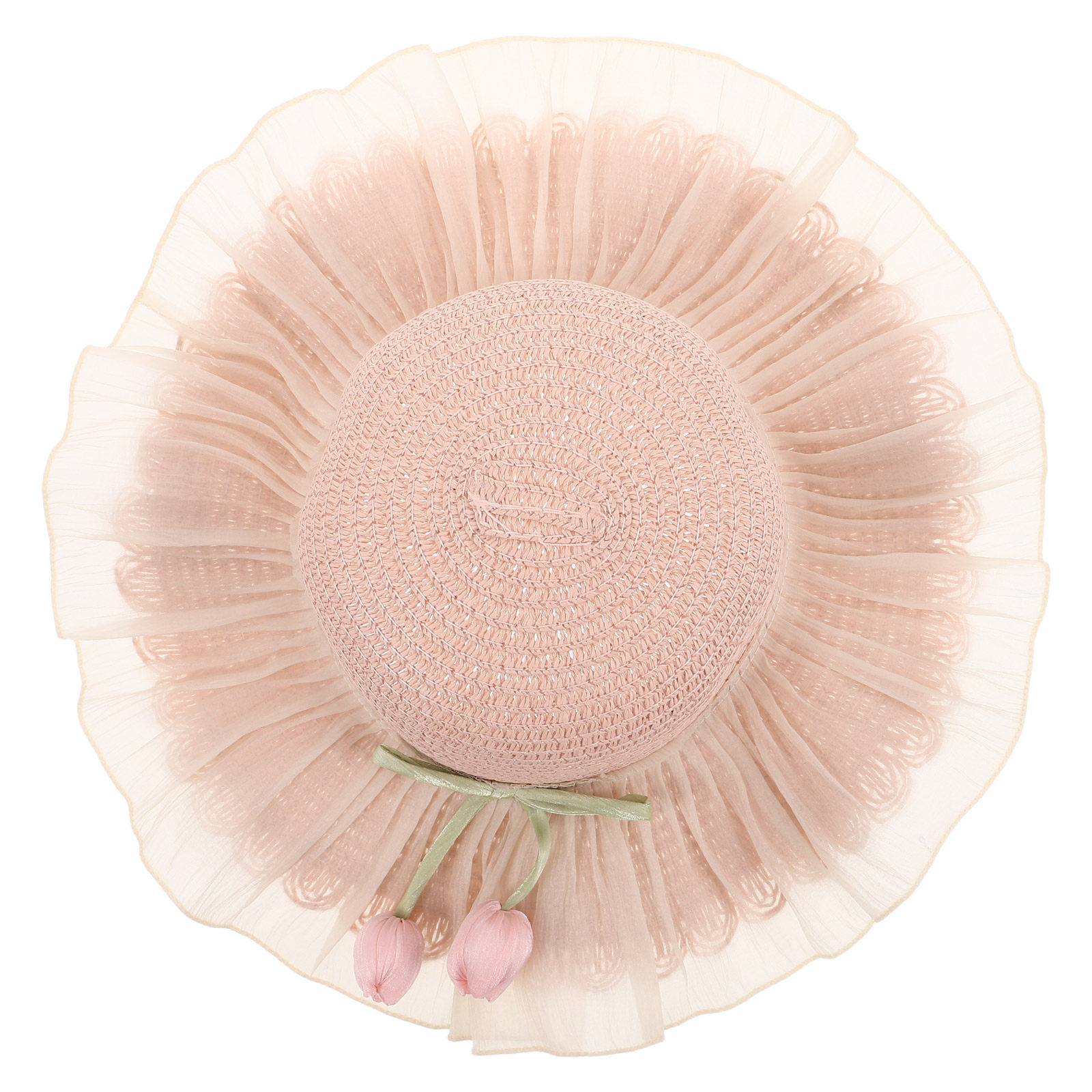 Sun Hat Wide Brim - Girl Summer Straw Sun Hat Adjustable