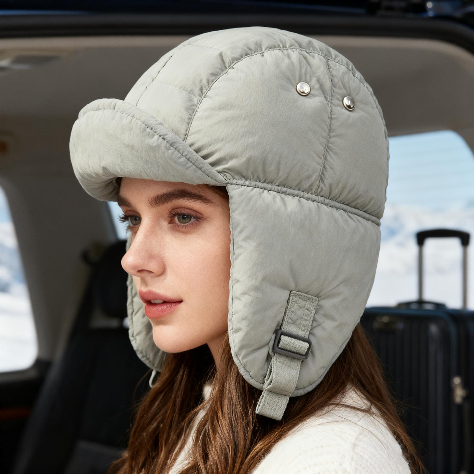 Trapper Hat Warm Headwear With - Trapper Hat Ear Flap review and price