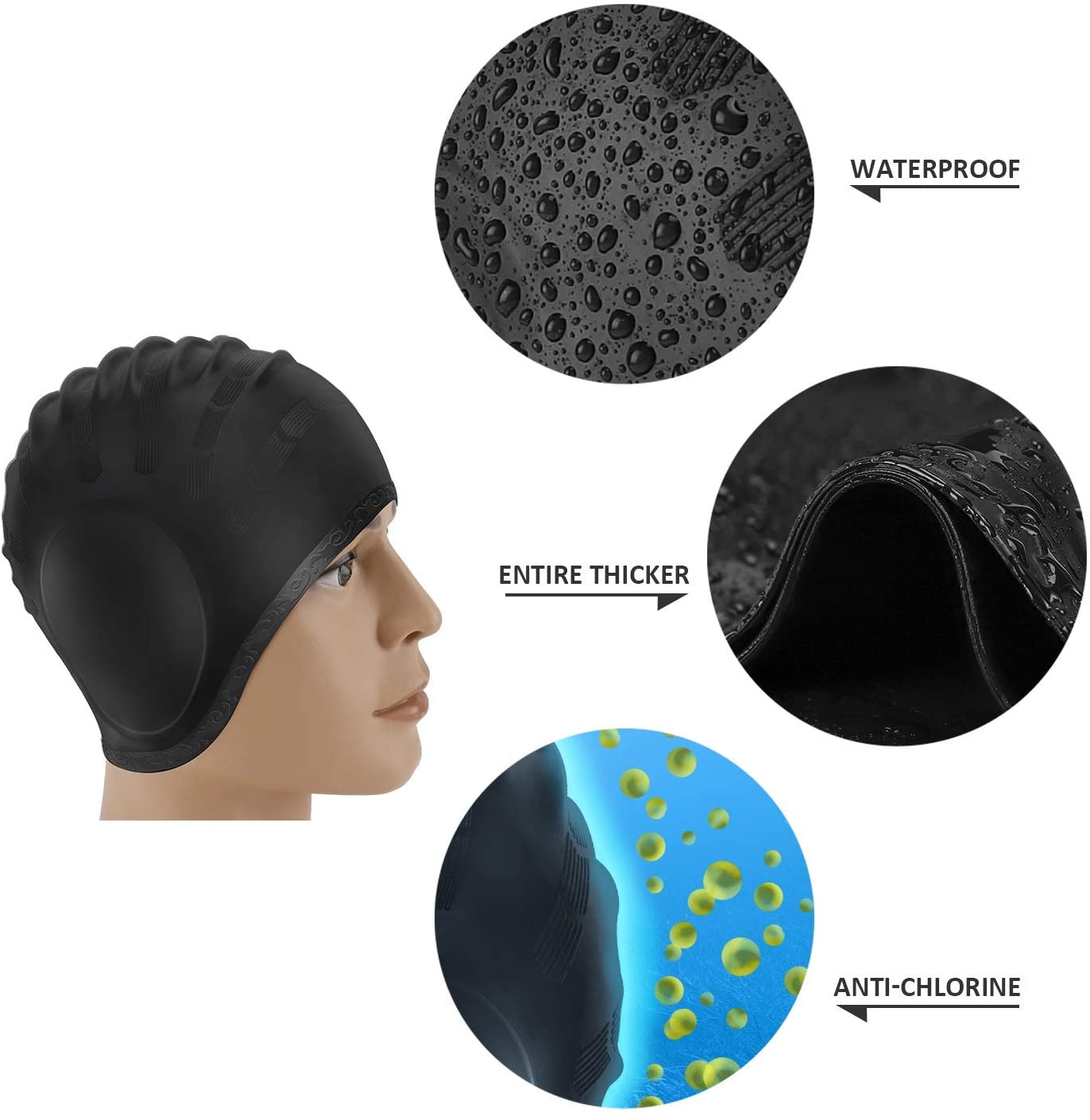 Adults Swimming Caps Men Women - Swim Hat Silicone review and price