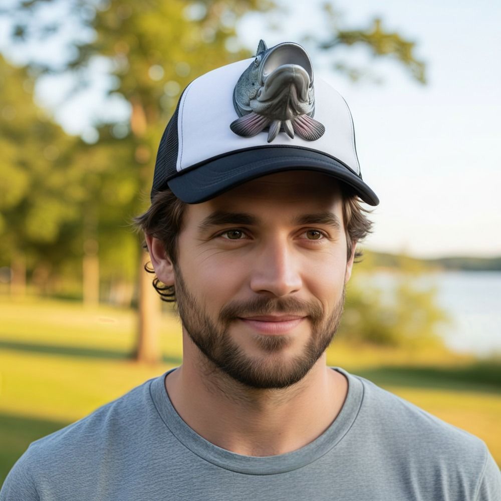 Funny 3D Fish Animal Trucker H - Trucker Cap Mesh review and price