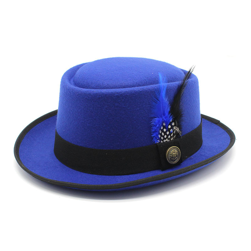 Vintage Pork Pie Hat Men Wide  - Fedora Hat Wool review and price