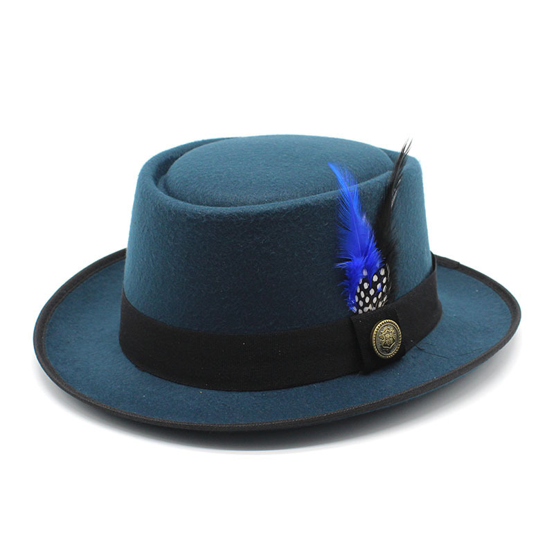 Vintage Pork Pie Hat Men Wide  - Fedora Hat Wool review and price