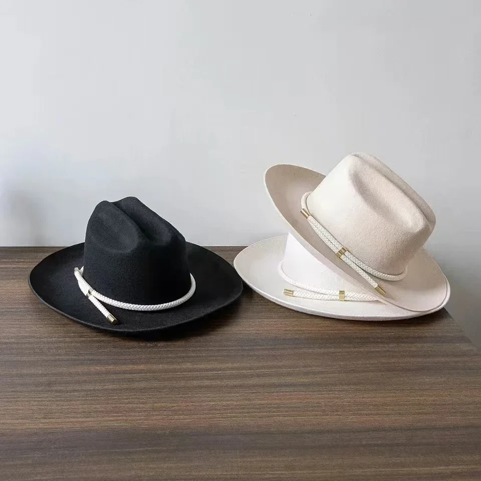 2025  New retro ins chic winte - Fedora Hat Wool review and price