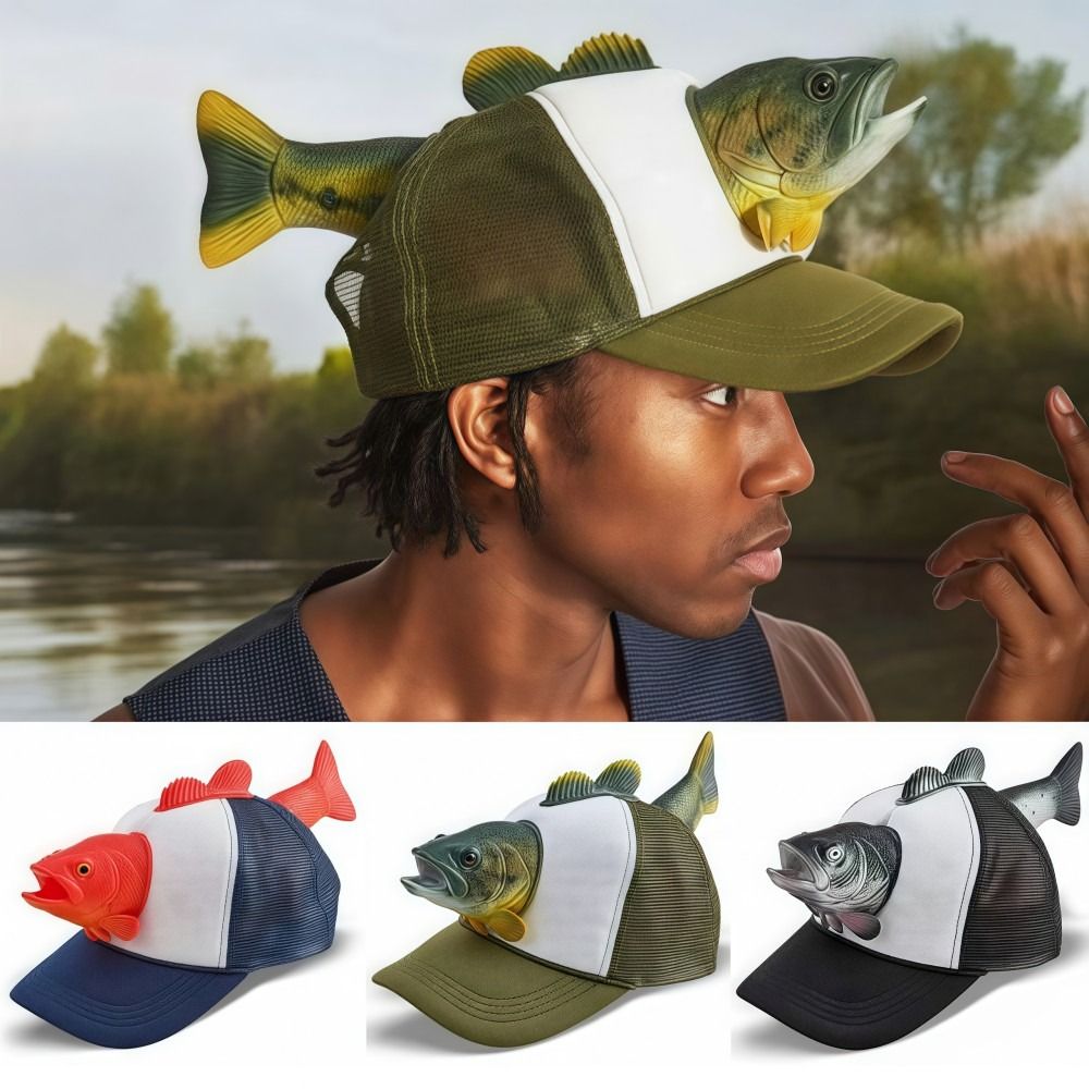 Funny 3D Fish Animal Trucker H - Trucker Cap Mesh review and price