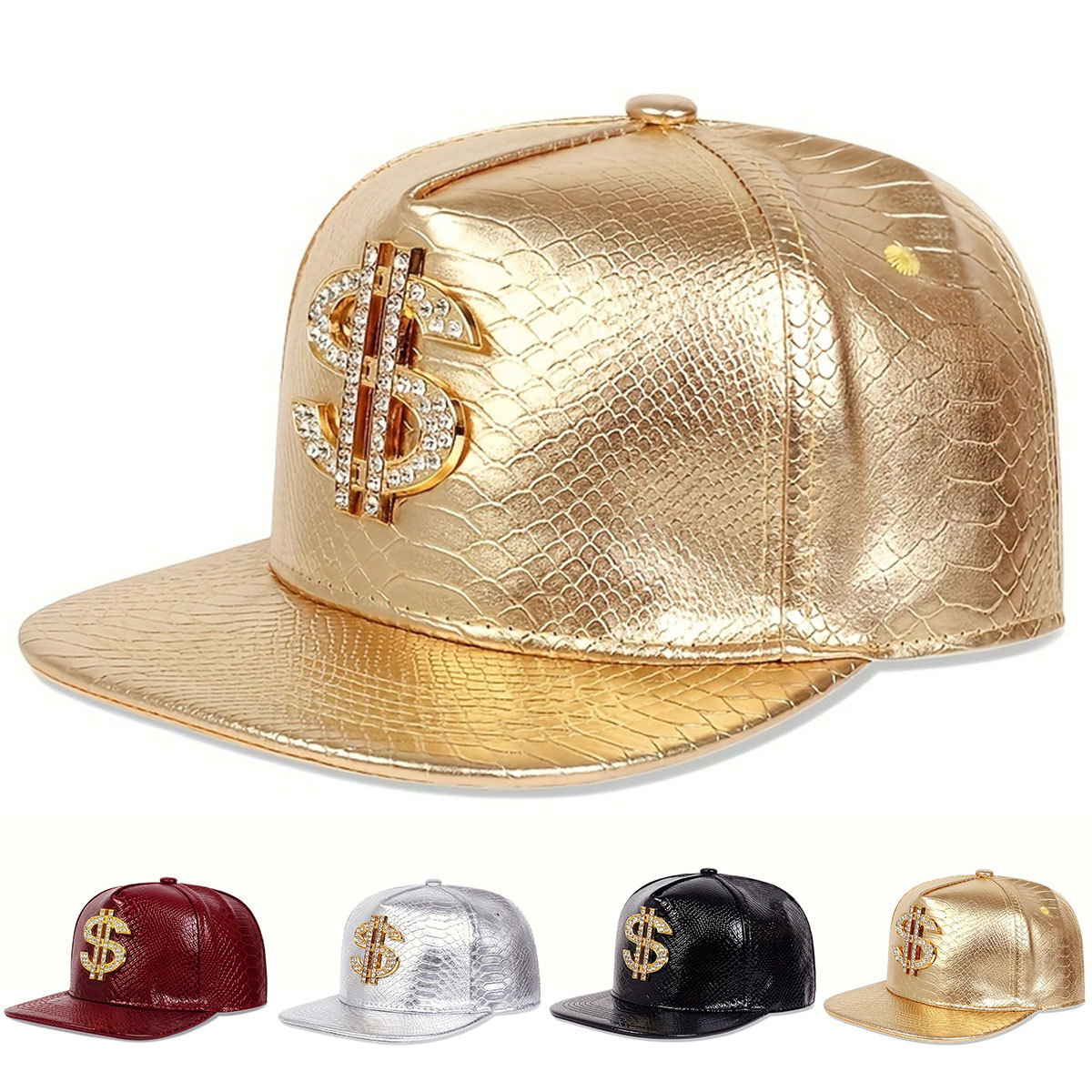 Leather Metallic Dollar Sign B - Baseball Cap Structured review and price