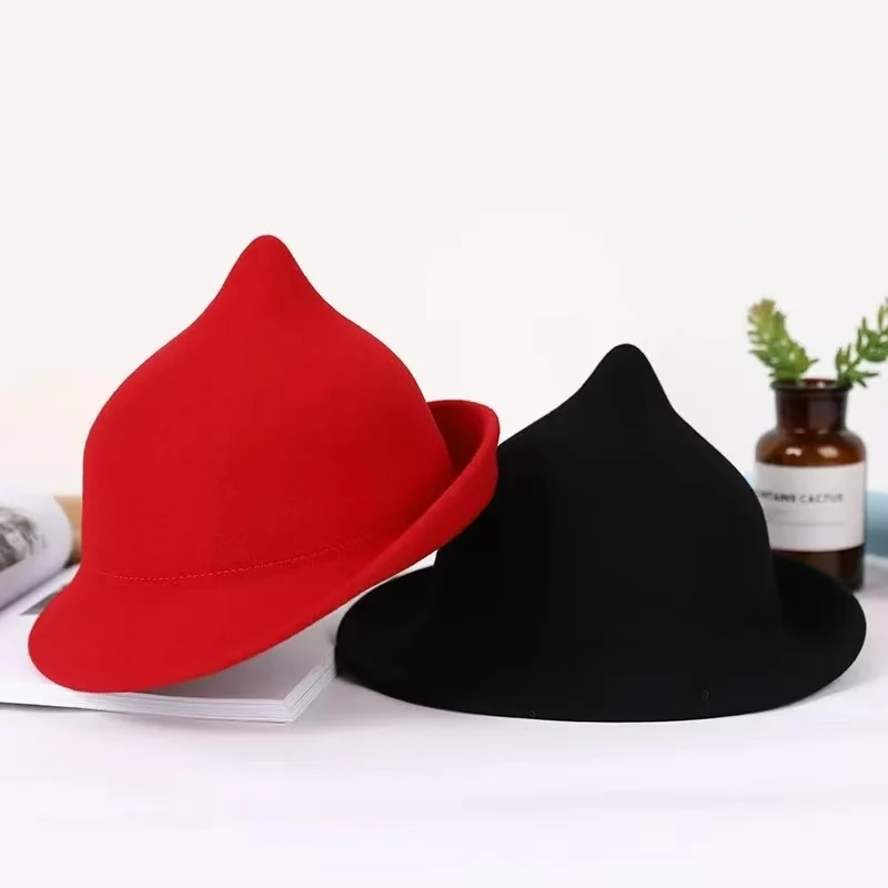 100% Wool Modern Witch Hat Hal - Fedora Hat Wool review and price