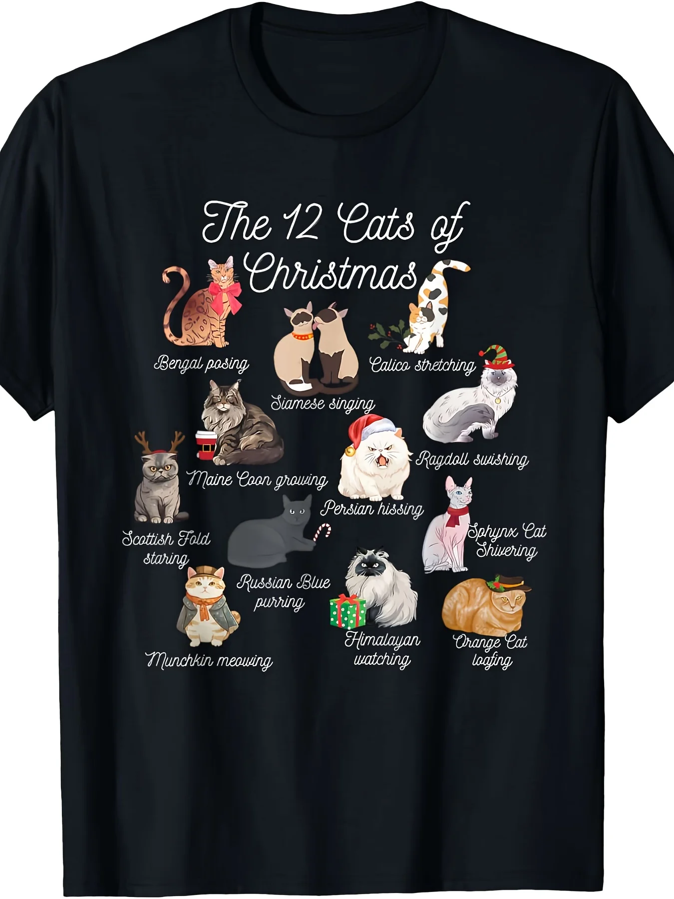 The 12 Cats of Christmas T-Shi - Dad Hat Cotton review and price