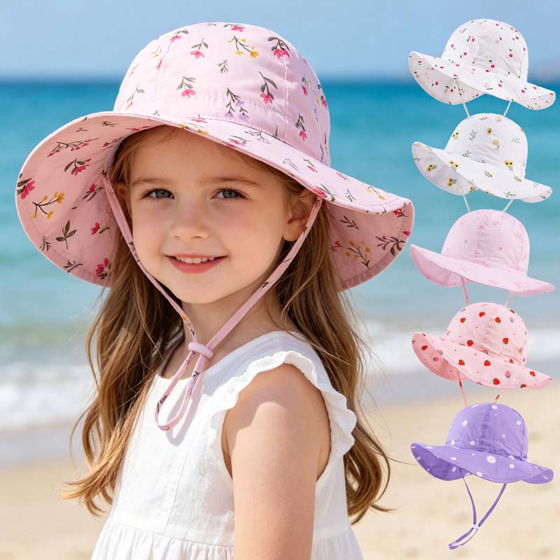 2026 Kids Girl Hats Summer Pri - Bucket Hat Cotton review and price