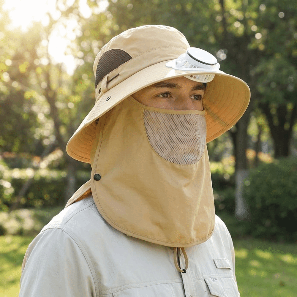 Portable Solar Rechargeable Fa - Sun Hat Wide Brim review and price