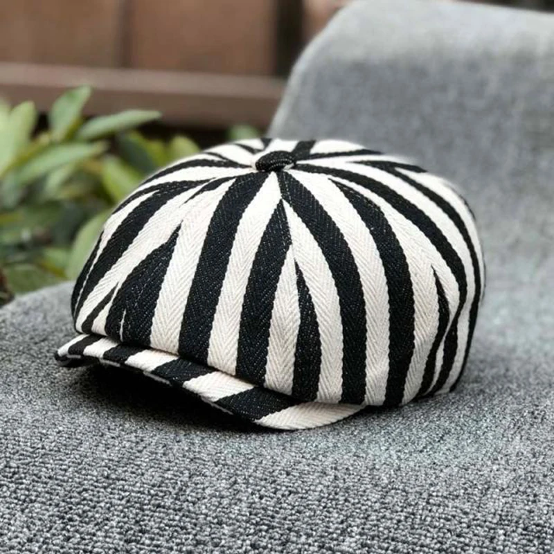 Newsboy Hat Cotton Striped Oct - Dad Hat Cotton review and price