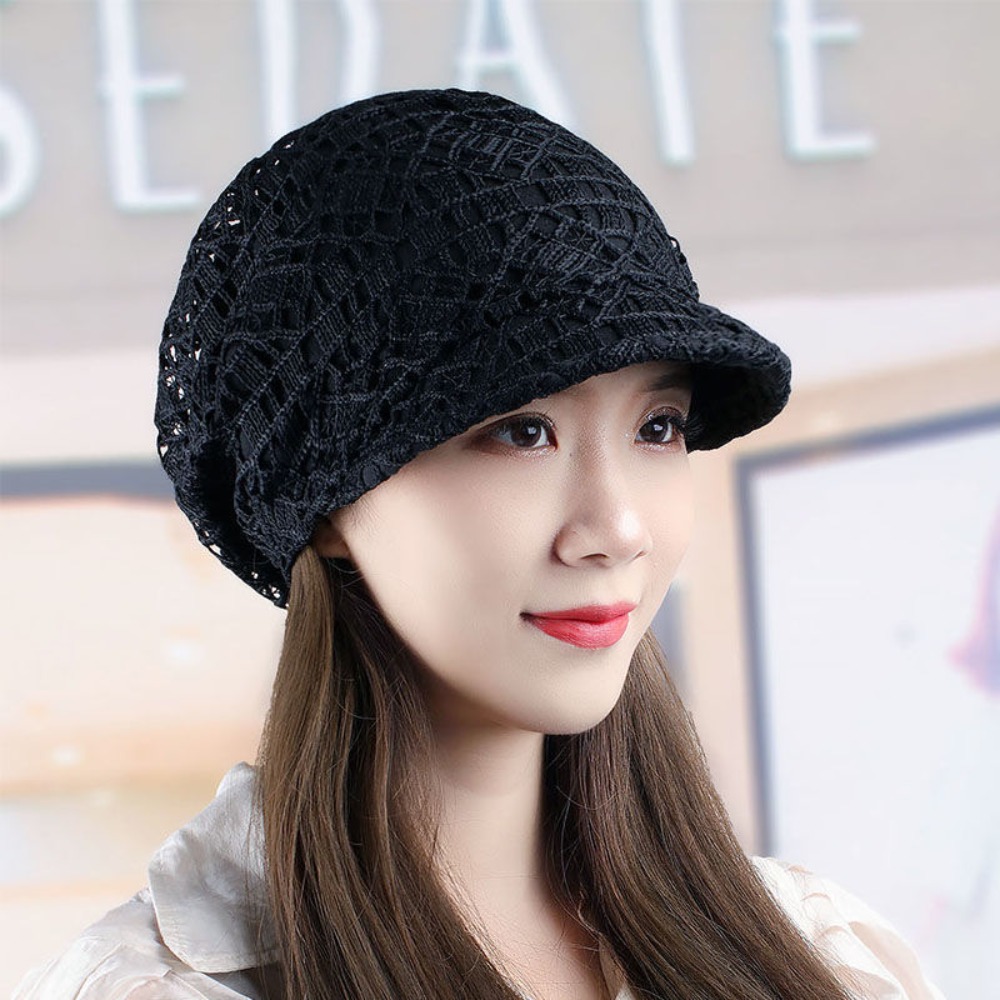 Hollow Out Flower Beanie Cap B - Baseball Cap Structured review and price