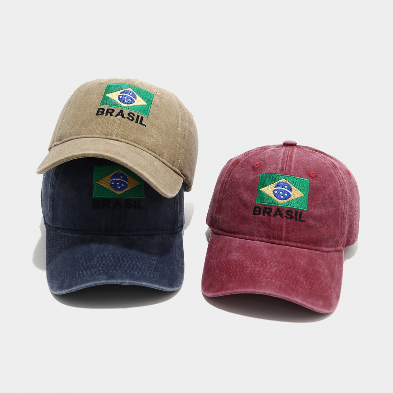 Vintage Brazil Flag BRASIL Let - Dad Hat Cotton review and price