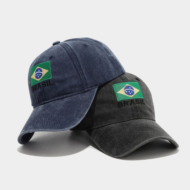 Vintage Brazil Flag BRASIL Let - Dad Hat Cotton review and price